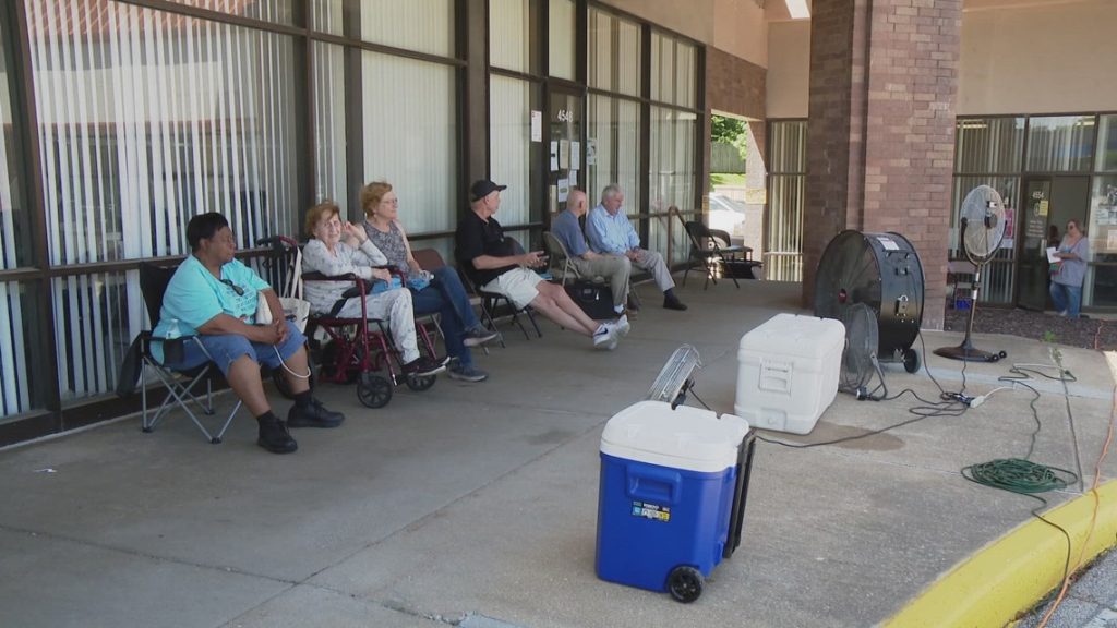 St. Louis County seniors wait outside in high heat for property tax freeze help
