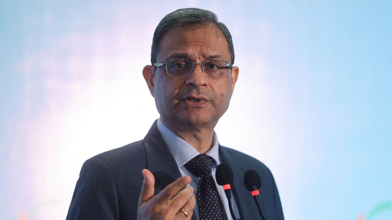 Sanjay Malhotra, Governor of the Reserve Bank of India (RBI) speaks during the FIBAC banking conference in Mumbai, India August 25, 2025. REUTERS/Francis Mascarenhas